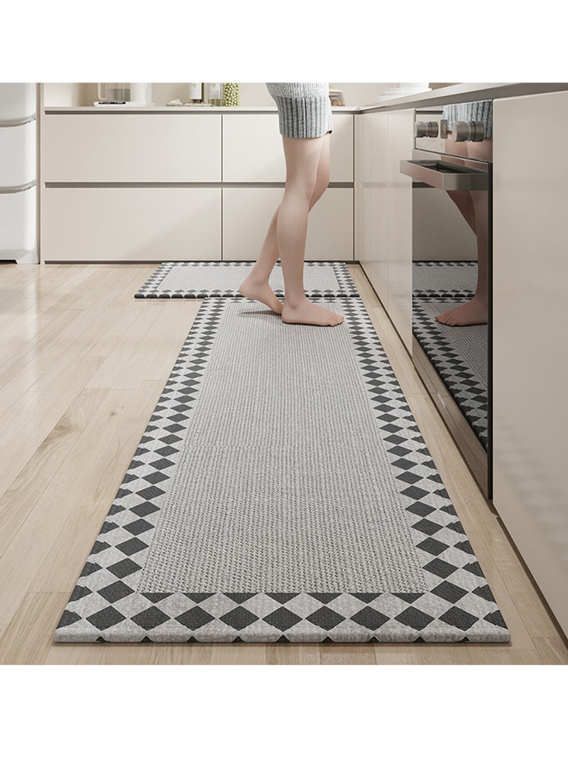 Sharpdo 2-Piece Kitchen Floor Mats Non-Slip, Woven Kitchen Floor Mats Absorb Water in Front of Sink, 45*120cm+45*70cm Durable Waterproof Washable Kitchen Floor Mats - Image 2