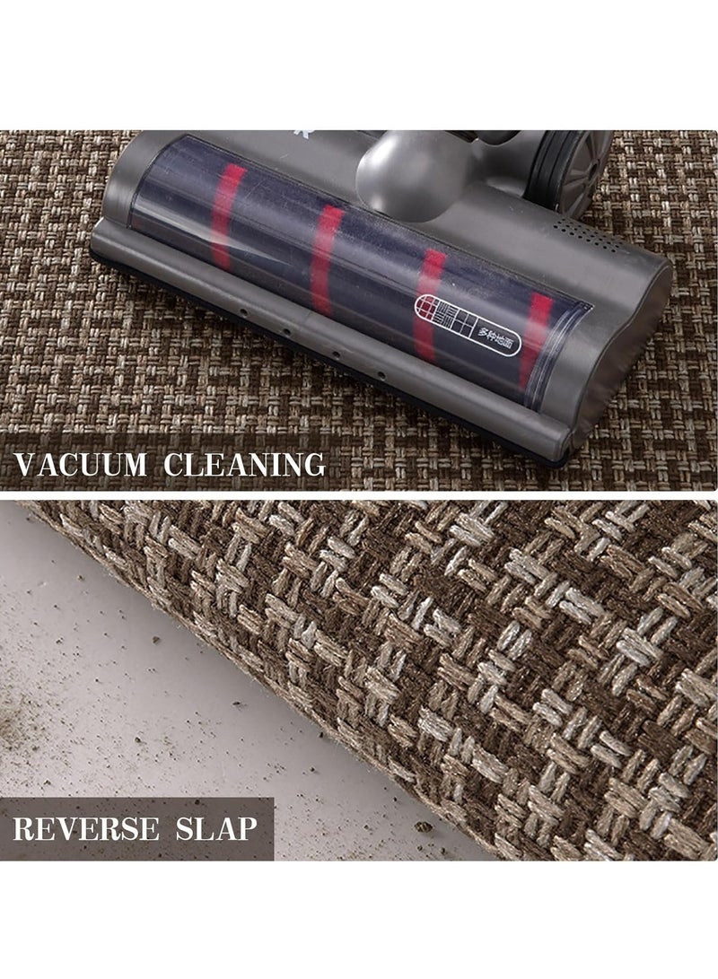 Sharpdo 2-Piece Kitchen Floor Mats Non-Slip, Woven Kitchen Floor Mats Absorb Water in Front of Sink, 45*120cm+45*70cm Durable Waterproof Washable Kitchen Floor Mats - Image 4