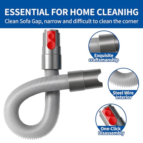 keluke Flexible Extension Hose Attachment for Cordless Vacuum Cleaner - Compatible with V15 V8 V7 V10 V11 Detect Torque Drive Outsize Absolute Animal Trigger Motorhead Dyson Model - Image 3