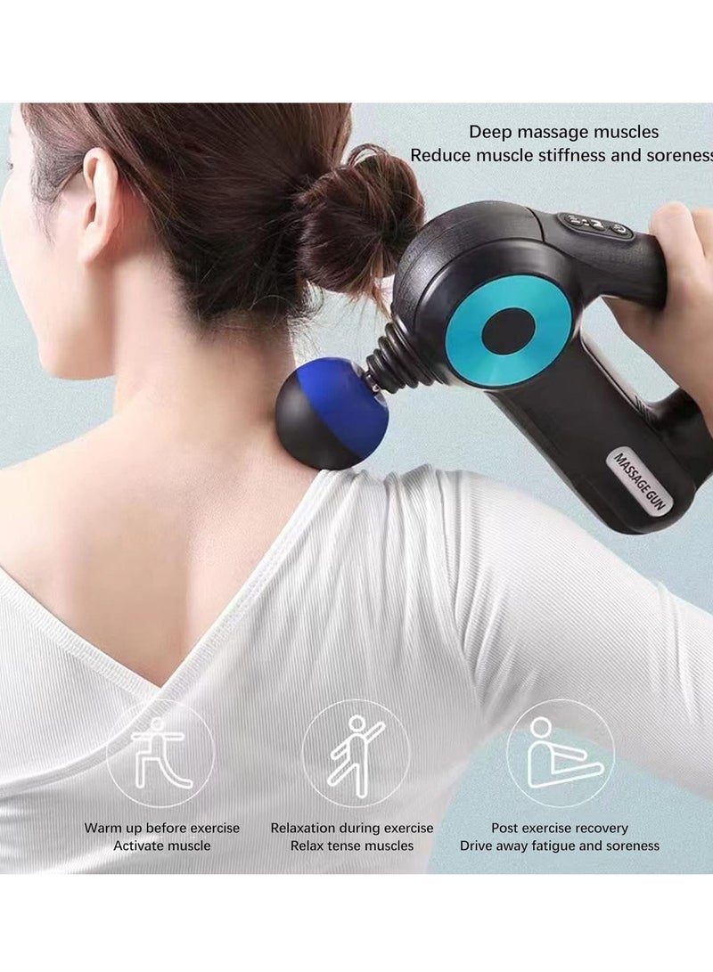 ELTRAZONE مدلك عضلات مثلثي، مدلك عضلات مثلثي كهربائي محمول 100-240 فولت 4 أوضاع 6 سرعات للأنسجة العميقة للاسترخاء (قابس الاتحاد الأوروبي) - Image 5