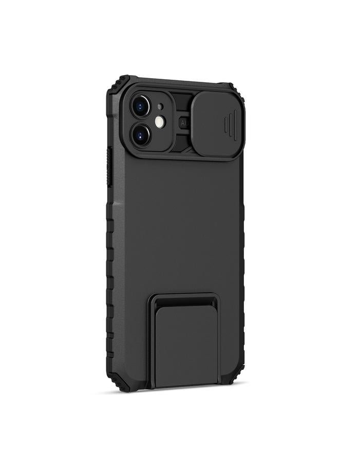 زبون جراب لهاتف iPhone 12 مع حامل مجسم وغطاء منزلق وغطاء هاتف Camshield - Image 2