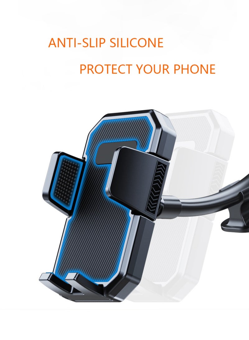 هوديوس حامل هاتف للسيارة بقاعدة شفط عالمية للوحة القيادة والزجاج الأمامي للسيارة مع حامل هاتف قوي مقاوم للحرارة متوافق مع iPhone 16 15 14 أسود - Image 3