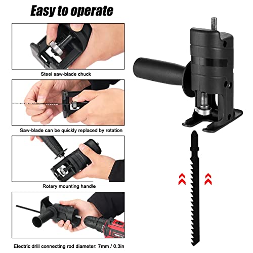 VENEKETY Electric Saws Accessory Reciprocating Saw Drill Electric Saw Power Tool Wood Cutter Machine Attachment Adapter - Image 3