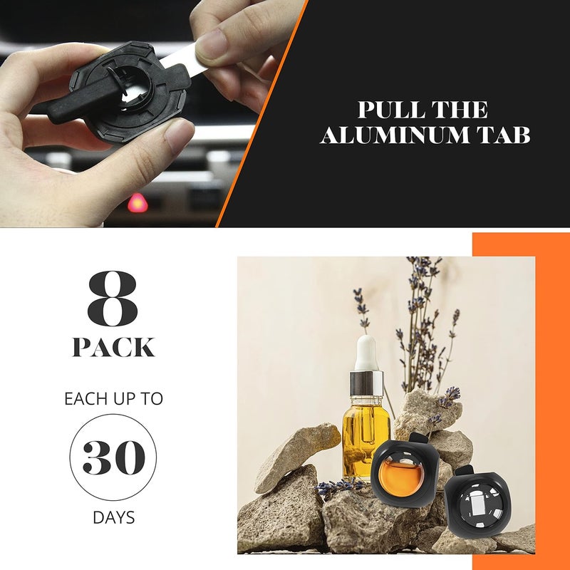مشابك معطر هواء السيارة ، 8 قطع، 6 هاواي، 2 سيارة جديدة، معطرات سيارة للرجال والنساء، حتى 240 يومًا، مزيل الروائح الطبيعية - Image 3