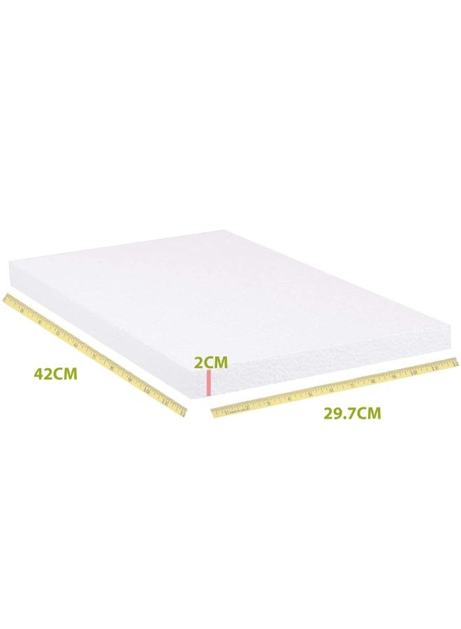 كرافت ماجيك عبوة من 3 قطع من مكعبات الفوم الحرفية مقاس A3 | ألواح فوم بيضاء سميكة بسمك 2 سم للأعمال اليدوية والنحت الفني والنمذجة والمشاريع المدرسية - Image 3