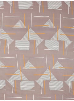 SHOMES SHOMES Pure Soft Cotton Floral Printed Diwan Set Covers 6 Pieces 1 Single Bed Sheet 60 X 90 with 3 Cushion 16 X 16 2 Bolster Covers 16 X 32 Brown Color  - Image 5