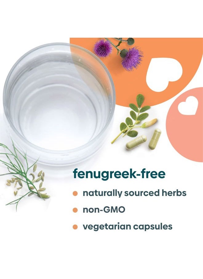 UpSpring - Milkflow Breastfeeding Supplement Capsules with Moringa & Blessed Thistle | Fenugreek-Free | Lactation Supplement to Support Breast Milk Supply | 60 Capsules - Image 1