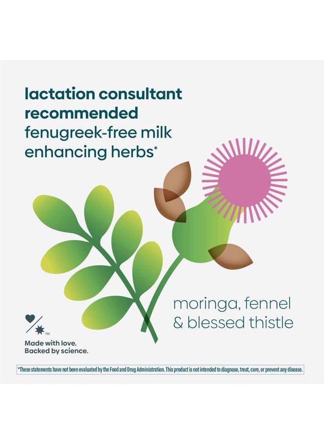 UpSpring - Milkflow Breastfeeding Supplement Capsules with Moringa & Blessed Thistle | Fenugreek-Free | Lactation Supplement to Support Breast Milk Supply | 60 Capsules - Image 1