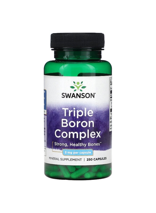 Swanson, Triple Boron Complex, 3 mg , 250 Capsules - Image 1