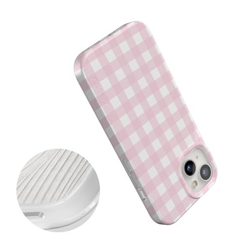 Casely iPhone 15 Case | Pink Plaid | Sunday Best | Compatible with MagSafe | Classic Ultra Slim Design - Image 5
