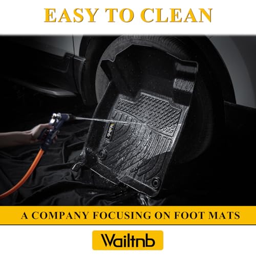 Wailtnb All-Weather Car Floor Mats & Cargo Liner Set Custom for Subaru Crosstrek 2024,TPE Rubber Trunk Floor Mat Interior Accessories - Black - Image 3