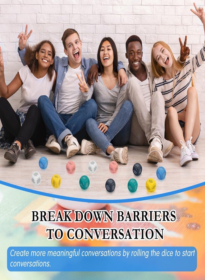 Hanaive 12 Pcs Conversation Dice Ice Breaking Team Games Ice Breaking Dice Game for Adults Team Building Work Office - Image 5