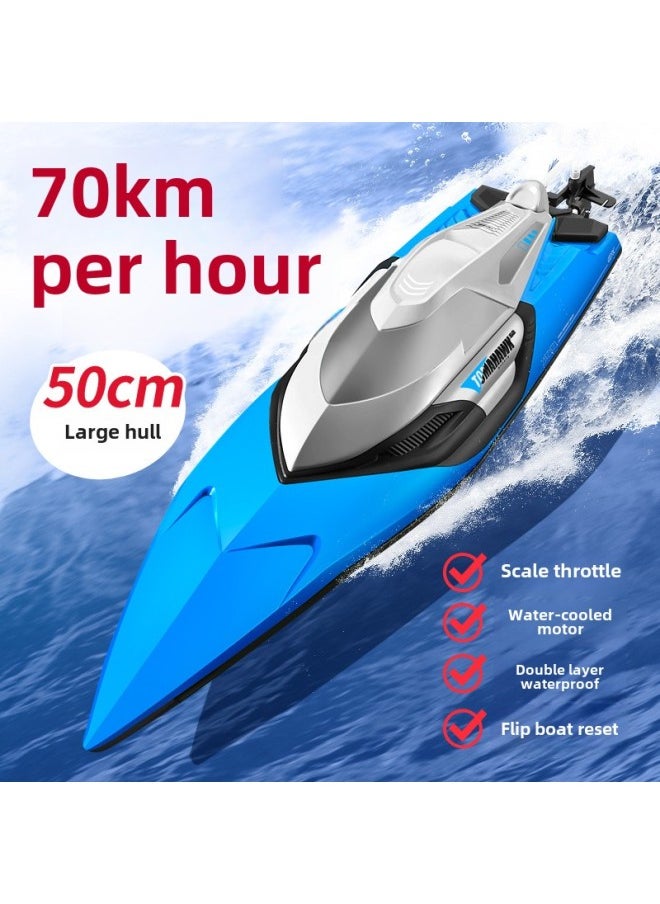 High-speed Remote Control Boat High-horsepower Water Large Speedboat Charging Electric Launching Children's Boy Ship Model Toy-Colour:Mini Version-s5  (stunt Roll/dual Steering Gear)-Specification:Official Standard Configuration  - Image 1