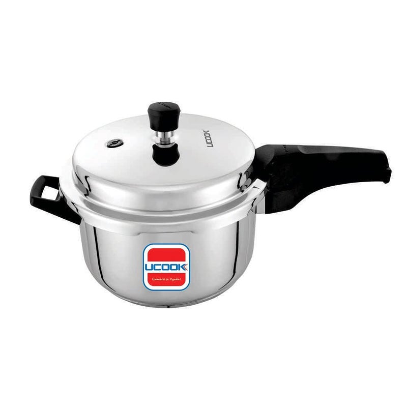 Ucook Sandwich Bottom Stainless Steel Induction Base Outerlid Pressure Cooker, 5 Ltr, Silver, Standard (Pc0362) - Image 1