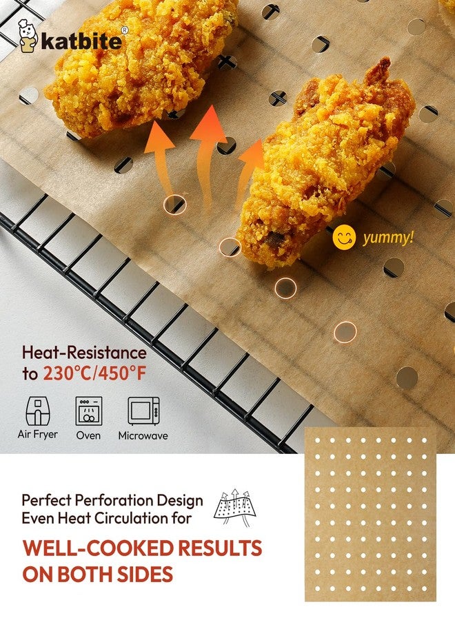 katbite ورق زبدة كات بايت للقلاية الهوائية، 180 كيسًا، ورق زبدة مثقب للاستخدام مرة واحدة، مقاس 9 × 11 بوصة، ملحقات لبطانة سلة القلاية الهوائية، مناسبة لأفران التحميص والقلايات الهوائية، متوافقة مع أجهزة كويزينارت ونينجا فودي - Image 3