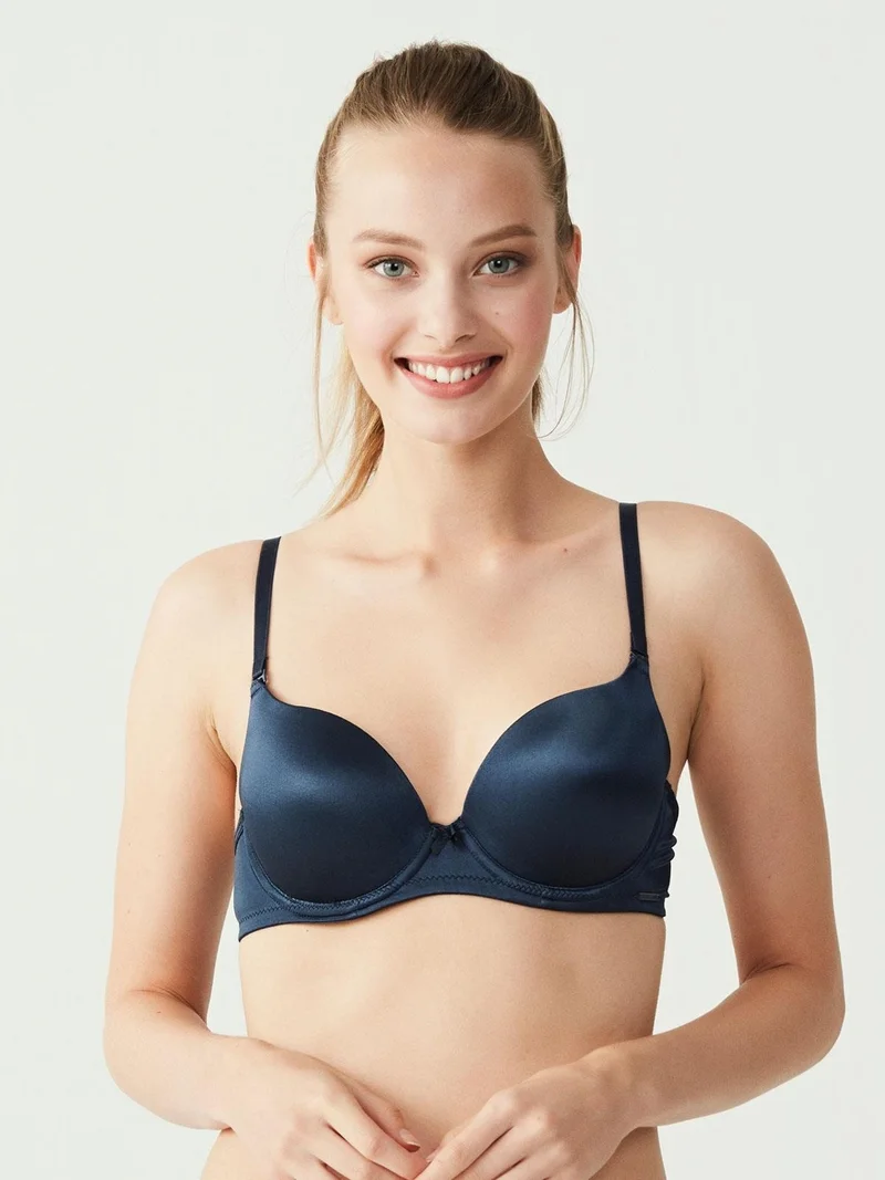 U.S. Polo Assn. 66140 Women's Navy Blue Hollow Ear Bra