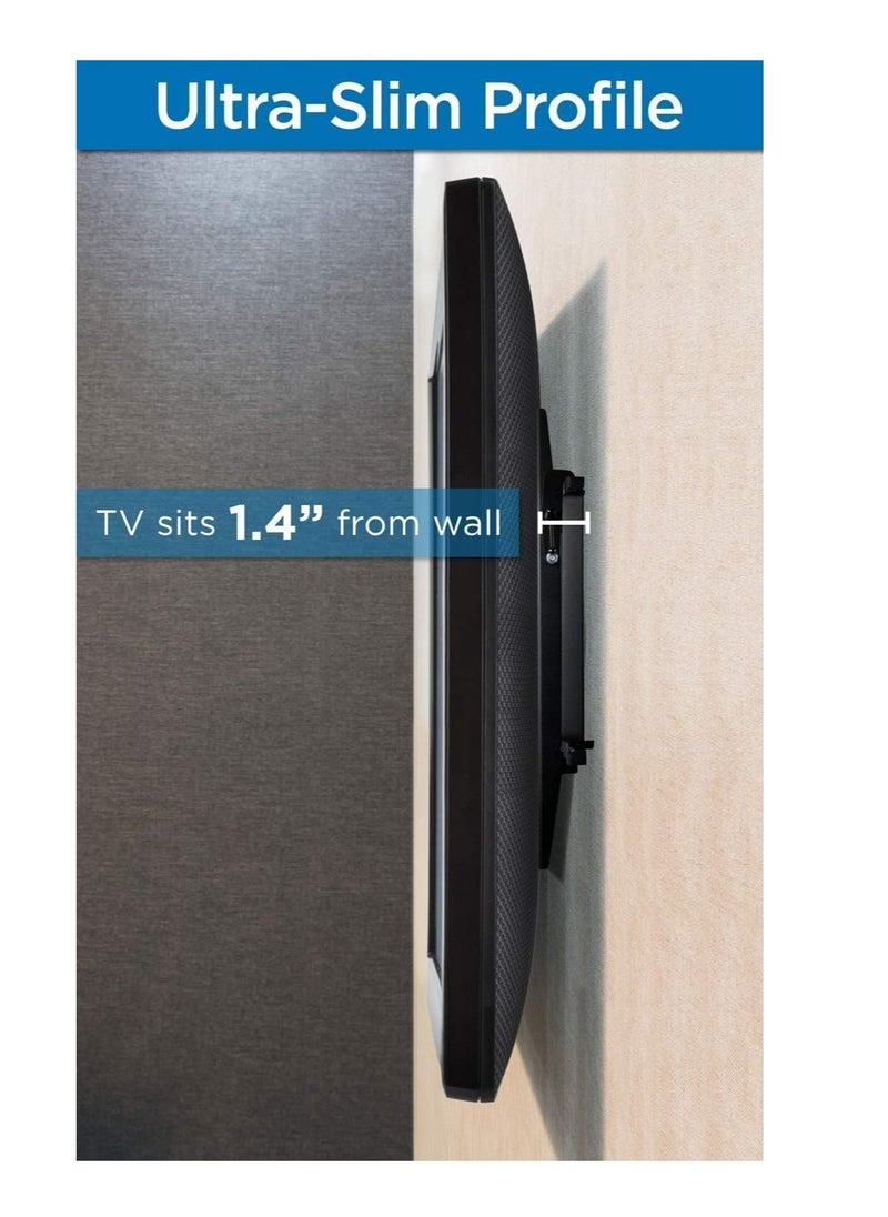 ELTRAZONE TV Stand/Television Stands for 32-65 Inch TV. Wall Mount TV Stand with Rugged Double Arm Bracket, Standard Load-bearing 32"-65", Maximum size 65inch, Holds Up to 40kg (32-65 Inch, BLACK)  - Image 5