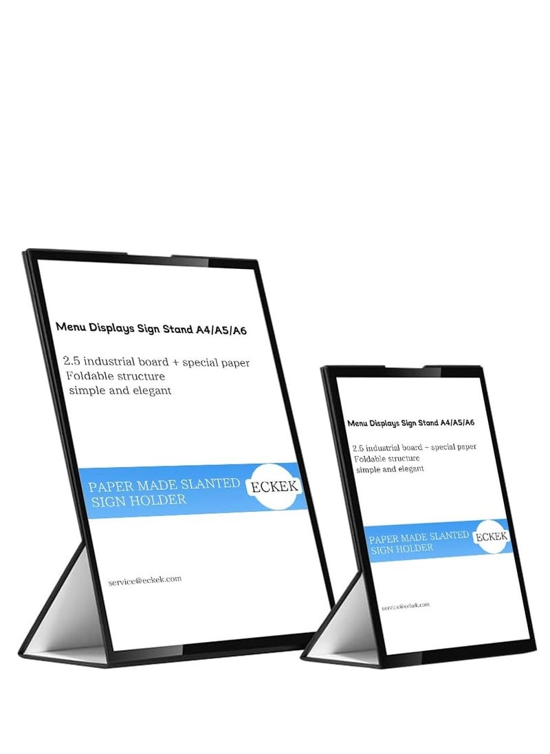 Eckek Eckek  Paper Made Slanted Sign Holder, Menu Displays Sign Stand A4/A5/A6  - Image 1
