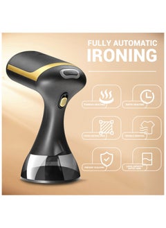 Generic Portable Handheld Garment and Fabric Steamer (Black) 1500 Watts, 350ml Large Water Tank, Quick Heat, for Travelling,home,Clothing Iron, with Lint Brush, and Steam Nozzle  - Image 2
