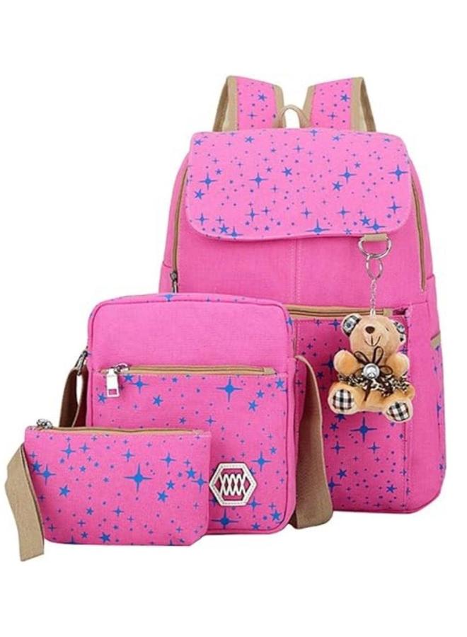 HALAMODO 3PCS School Backpack Set, Portable Casual Daypack for Boys Girls, Students Shoulder Bag, Laptop Backpack, with Sling Crossbody Bag and Storage Book Bags, College Office Travel - Image 2