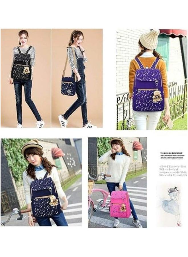HALAMODO 3PCS School Backpack Set, Portable Casual Daypack for Boys Girls, Students Shoulder Bag, Laptop Backpack, with Sling Crossbody Bag and Storage Book Bags, College Office Travel - Image 4