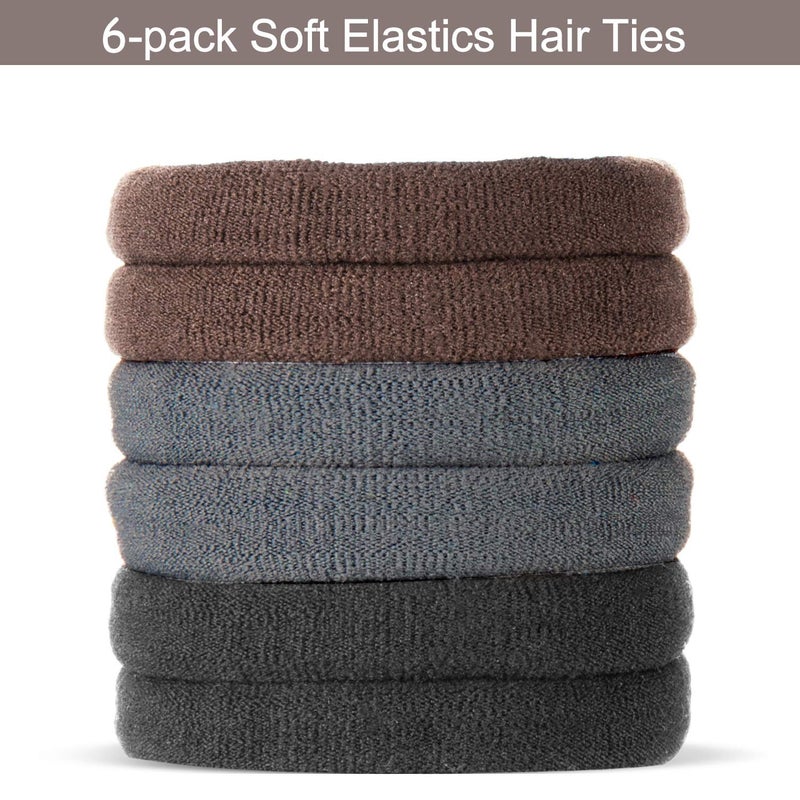 YaFex Hair Bun Maker Kit, Donut Bun Maker 4 Pieces (Large, Medium and Small), 6 Pieces Elastic Hair Ties, 20 Pieces Hair Bobby Pins, Brown - Image 5