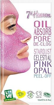 7th Heaven Oil Absorb Pore Declog StarDust Celestial Pink Opal PeelOff face mask 10ml - Image 1