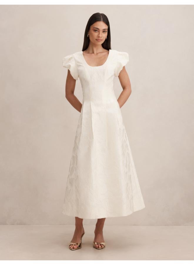 forever new Lily Scoop Jacquard Midi - Image 1