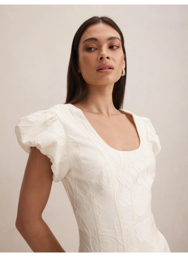 forever new Lily Scoop Jacquard Midi - Image 3
