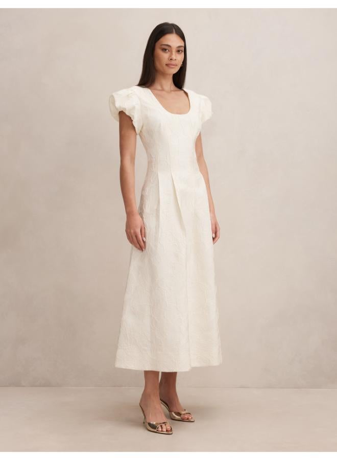 forever new Lily Scoop Jacquard Midi - Image 4