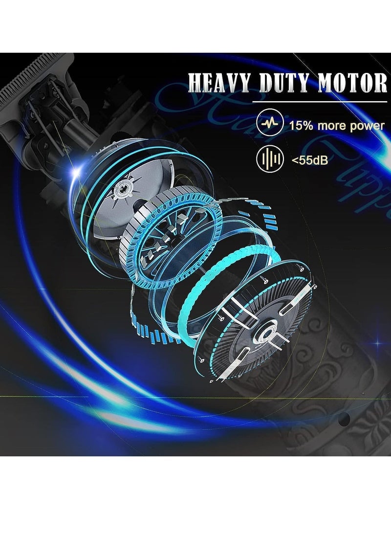 Hair Clippers for Men, Professional Hair Trimmer T-Blade Trimmer Electric Haircut Kit Cordless Rechargeable Zero Gapped Edgers Clippers Beard Trimmers Grooming Kit Men's Gift - Image 5