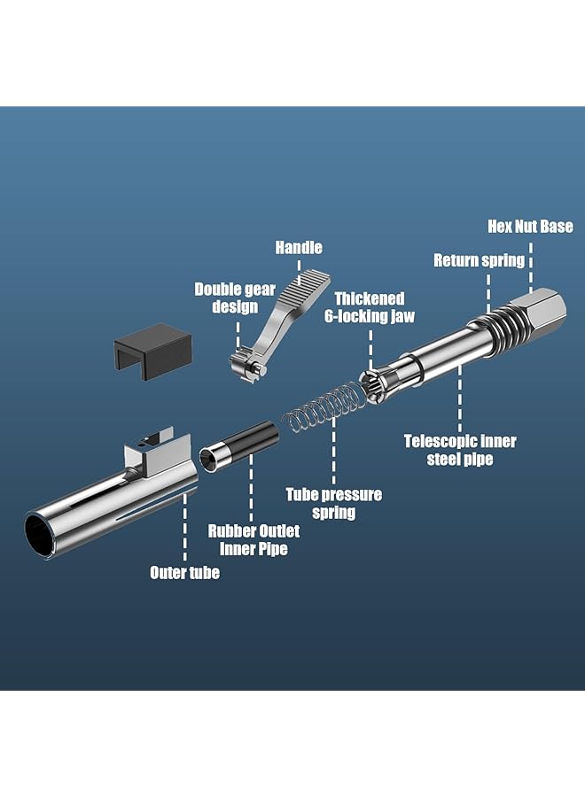 إكسفور وصلة مسدس الشحم، رأس مسدس الشحم بستة فكوك سميكة، متوافق مع جميع مسدسات الشحم. وصلات مسدس الشحم NPT مقاس 1/8 بوصة. وصلات شحم عالية الضغط 12000 رطل/بوصة مربعة، أداة قابلة لإعادة البناء تدوم طويلاً. - Image 2