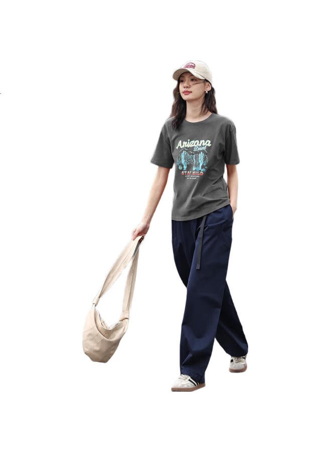 dme Vintage Printed Short Sleeve T-Shirt For Women - Image 3