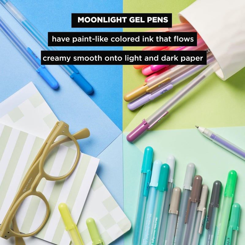 SAKURA Gelly Roll Moonlight 5 Pack, 06 Fine point, Opaque Gray Gel Pens, Creamy Smooth Ink, Writes on Dark Paper - Image 4