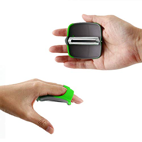 BENEKIY 2 Pcs Hand Vegetable Peeler Palm Peeler Rubber Finger Grips Comfortable to Peel Pumpkin, Carrot, Cucumber, Potato and More - Image 3