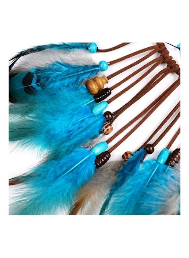 NIBEMINENT Traditional Feather Wall Hanging Multicolour - Image 3