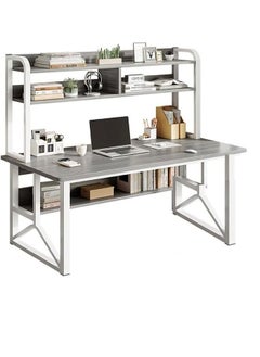 Multifunctional Computer Table And Office Desk With 2 Layer Book Shelf