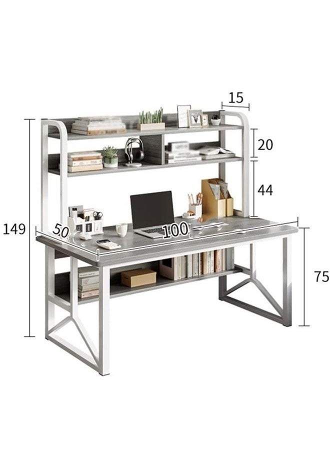 keke - Multifunctional Computer Table And Office Desk With 2 Layer Book Shelf - Image 1