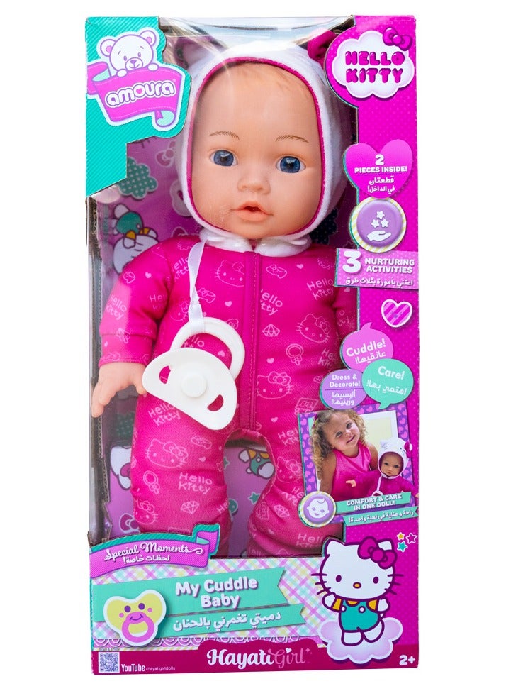Hello Kitty Amoura Baby Doll My Cuddle Baby 12-Inches | Pretend Play | Nurturing Doll for Kids - Image 1