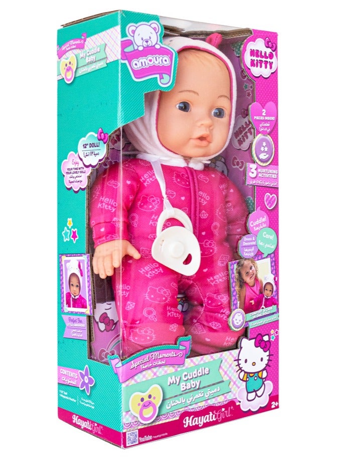 Hello Kitty Amoura Baby Doll My Cuddle Baby 12-Inches | Pretend Play | Nurturing Doll for Kids - Image 4