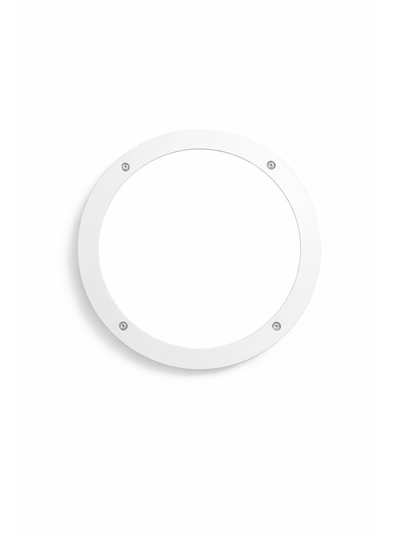 Fumagalli Outdoor Ceiling Light White Round, IP44 Waterproof, E27 Bulb Holder, Changeable Bulb, Energy Efficient, Weatherproof Wall/Ceiling Lamp, 1x Warm White LED E27 Bulb Included - Image 1