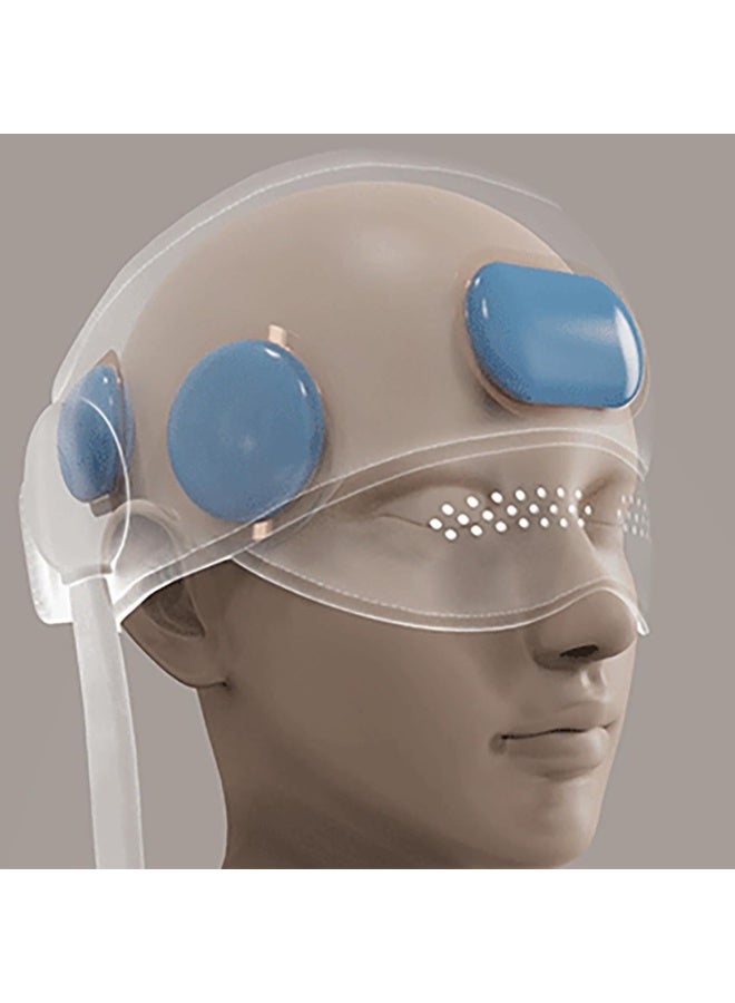 قبعة تدليك للرأس والعينين، مدلك ذكي للصدغ، جهاز تدليك للرأس والعينين بزاوية 360° مع 6 أكياس هوائية و5 أوضاع تدفئة لتخفيف الصداع النصفي - Image 3