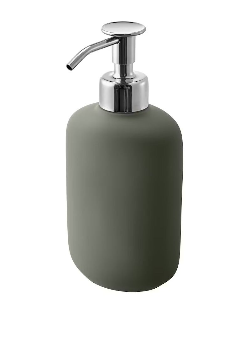 Soap dispenser, grey-green - Image 1