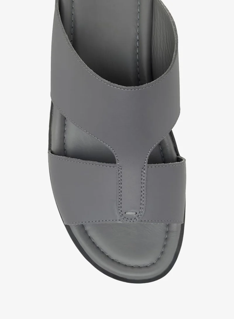LBL By Shoexpress GREY Solid Slip-On Arabic Sandals for Men | Best Price UAE