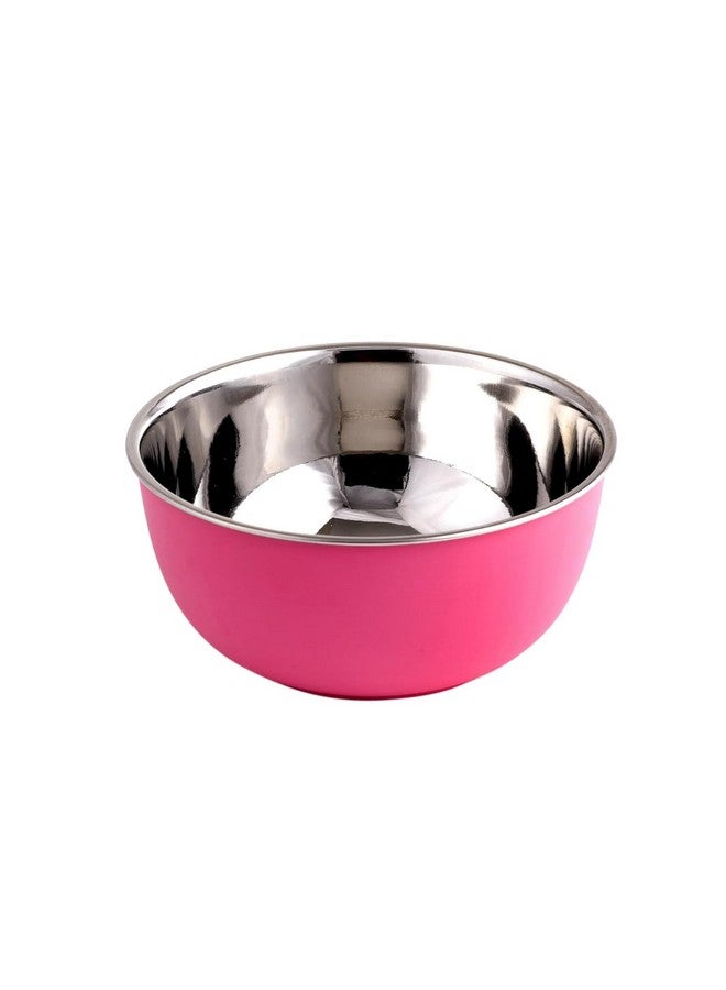 Zaib Zaib Stainless Steel and Plastic Coated Microwave Safe Bowls | Multipurpose Storage Containers | No Lid | Capacity - 500 ML (14 CM- 6 Pcs Multicolor) - Image 5