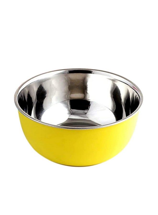 Zaib Zaib Stainless Steel and Plastic Coated Microwave Safe Bowls | Multipurpose Storage Containers | No Lid | Capacity - 500 ML (14 CM- 6 Pcs Multicolor) - Image 4