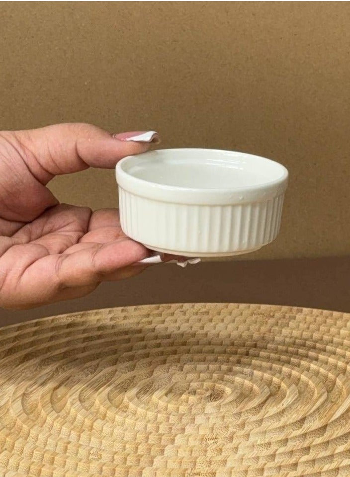 مجموعة أطباق رمكين سيراميك – 5 قطع أنيقة للمخبوزات والتقديم مقاس 100مل - Image 4