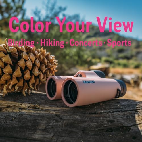 Barska Crush 10x42 Binoculars – Lightweight, Compact & Shockproof Design in Bright Colors for Hiking, Travel, Concerts, Sports, Great Gift Idea – Case & Strap Included - Image 2