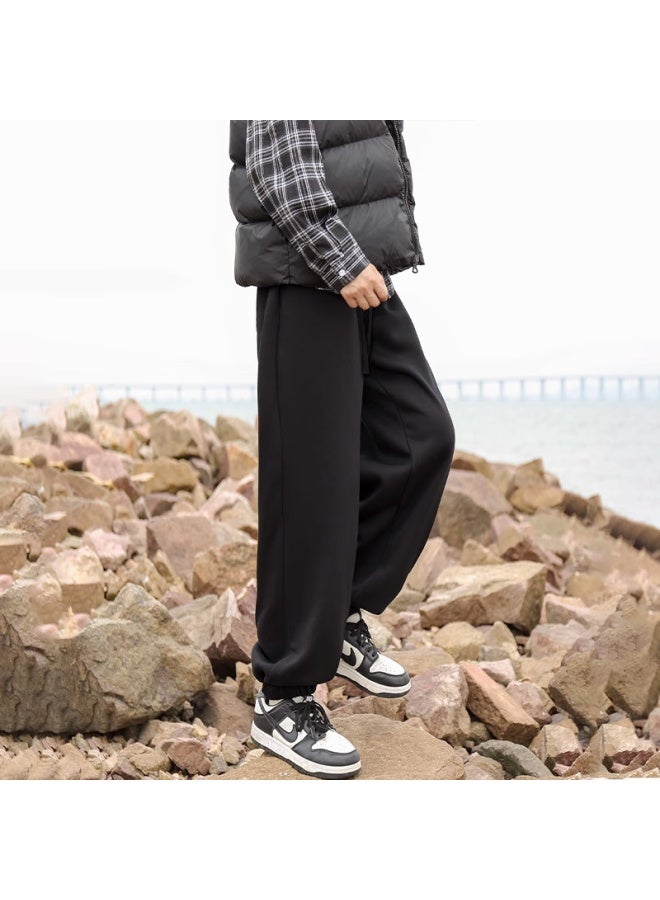 Homlean Casual Pants For Men, Autumn Season, Snake Year Printed Design, Fashionable Versatile Loose-fitting Joggers, Simple Trousers, Hk1 Black 3XL - Image 2