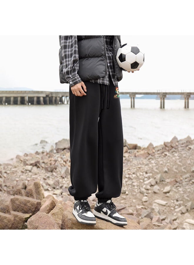 Homlean Casual Pants For Men, Autumn Season, Snake Year Printed Design, Fashionable Versatile Loose-fitting Joggers, Simple Trousers, Hk1 Black 3XL - Image 4